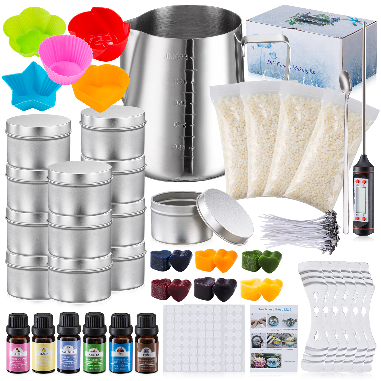 Candle Making Instructions - DIY Candle Kit Soy Bean Wax