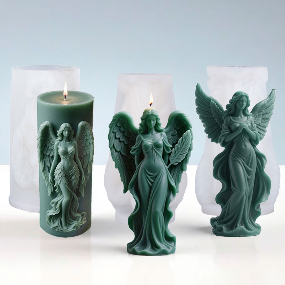 Candle Making Wax Melter - Wings Goddess Scented Silicone Candle Mould