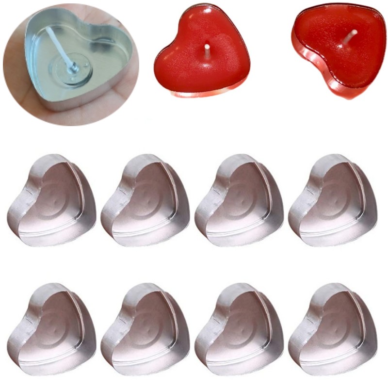 100 Sets Heart shaped Empty Al – Candle Making Pot Bewertung und Preis