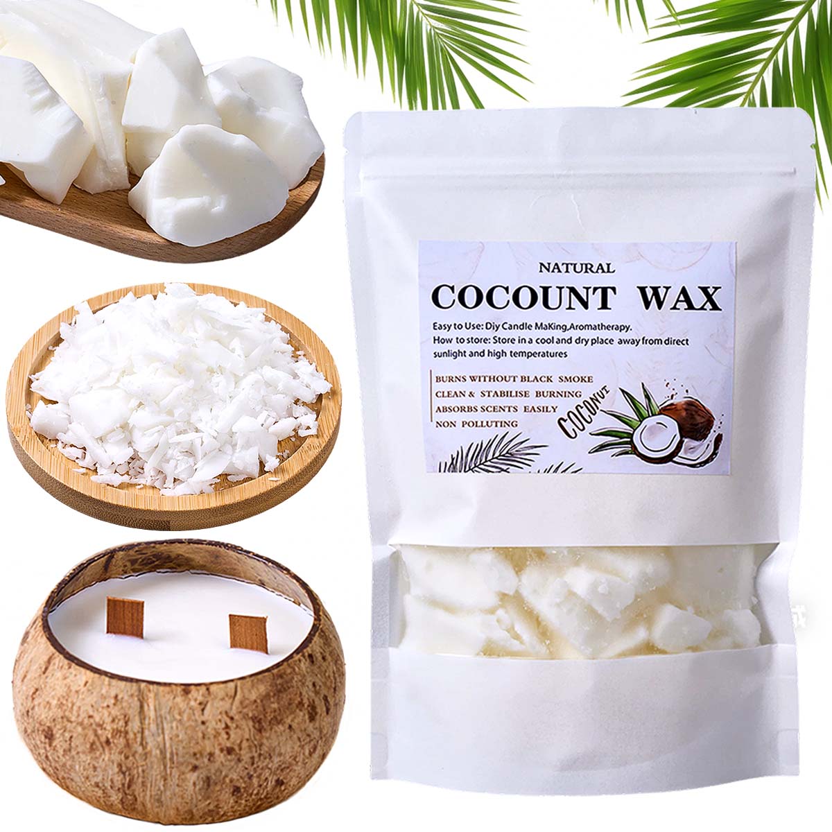 1LB Natural Plant White Coconu – Candle Making Material Wholesale Bewertung und Preis
