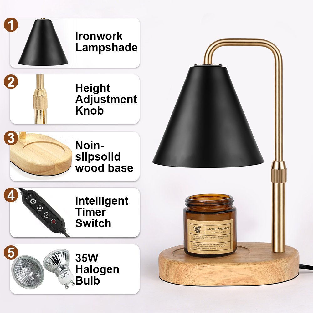 Black Candle Warmer Lamp with  – Candle Making Wax Melter Bewertung und Preis