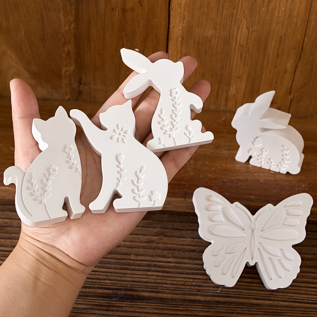 6pcs - 3D Rabbit and Kitten Si – Candle Making Tools Bewertung und Preis