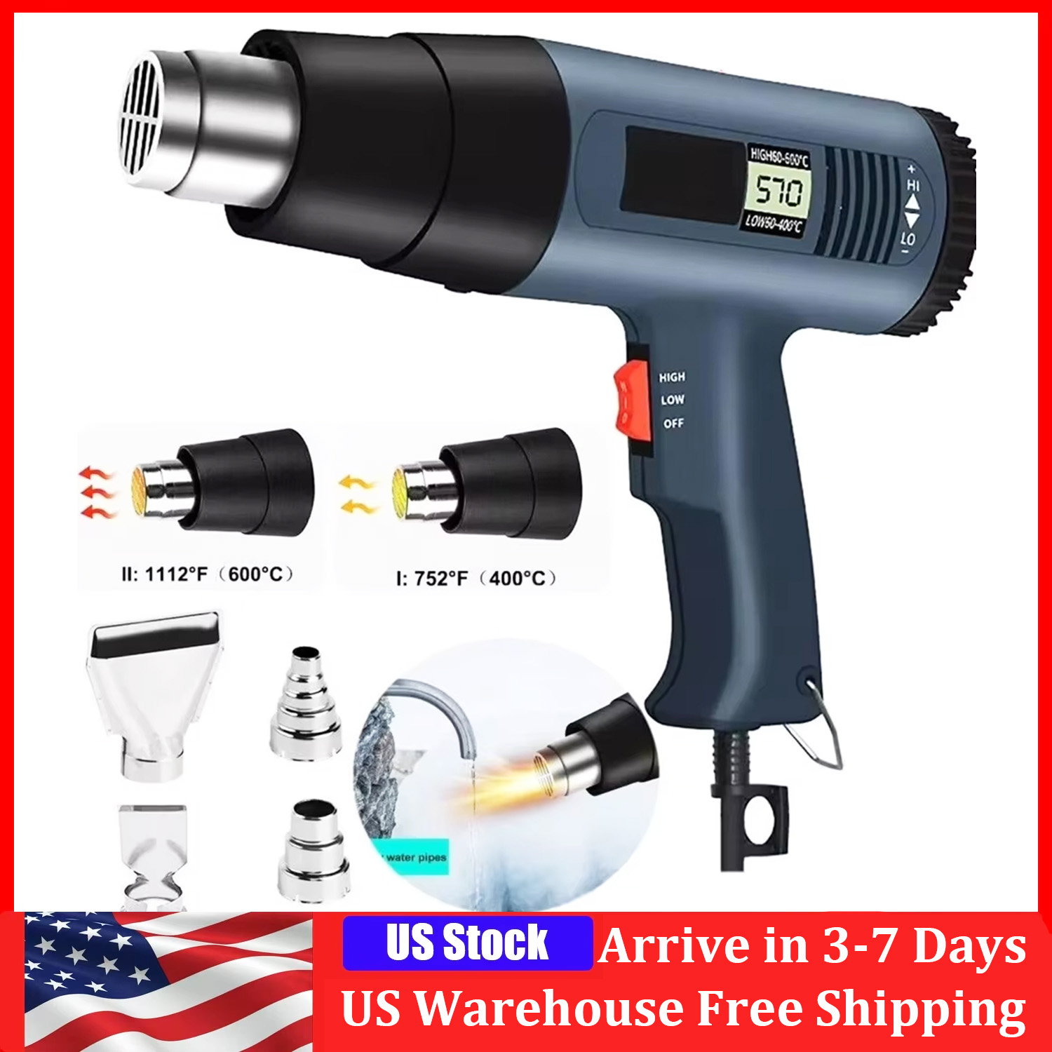 2000W Electric Heat Gun With L – Heat Gun Embossing Bewertung und Preis