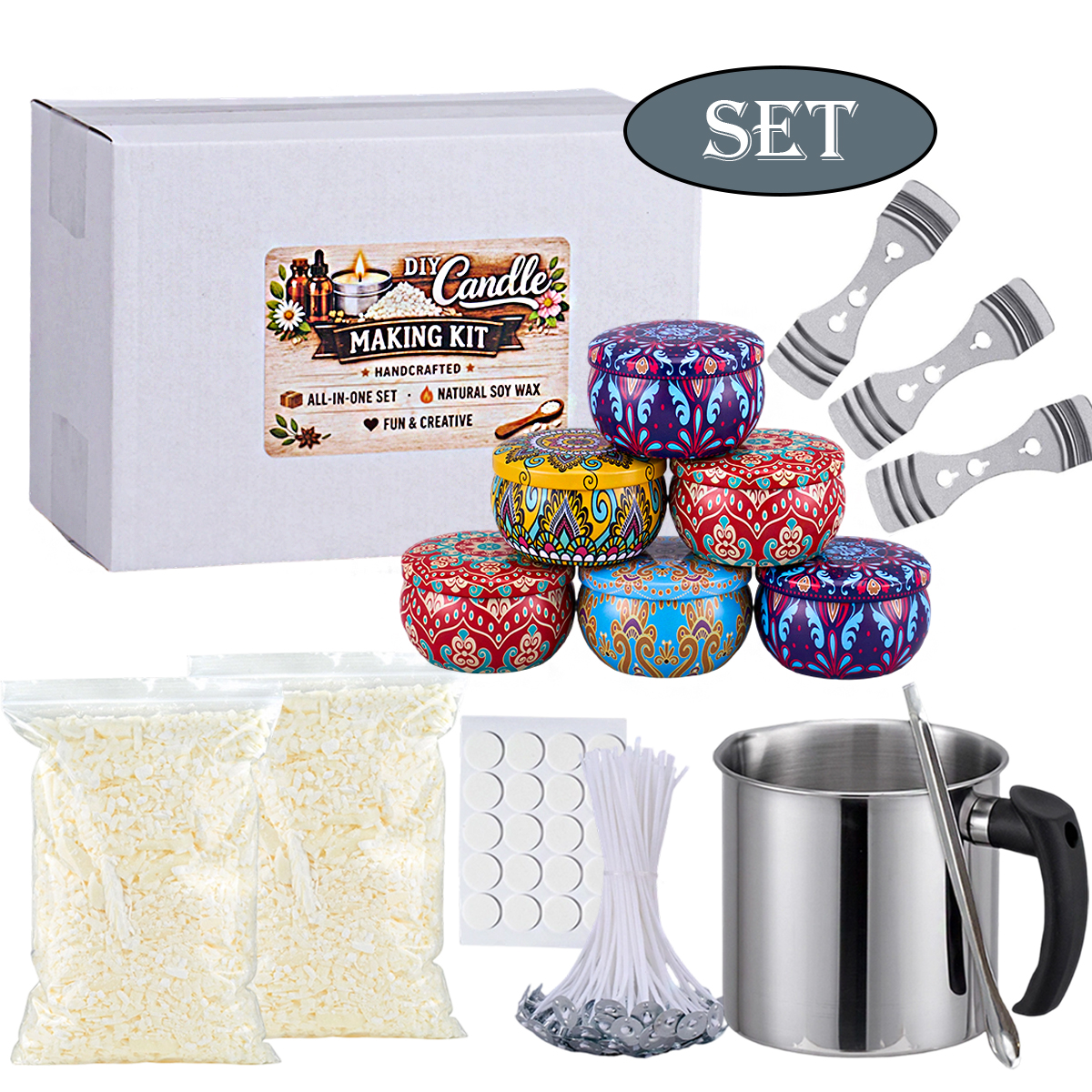 Soy Wax Kit 304 Wax Melting Cu – Candle Making Material Wholesale Bewertung und Preis