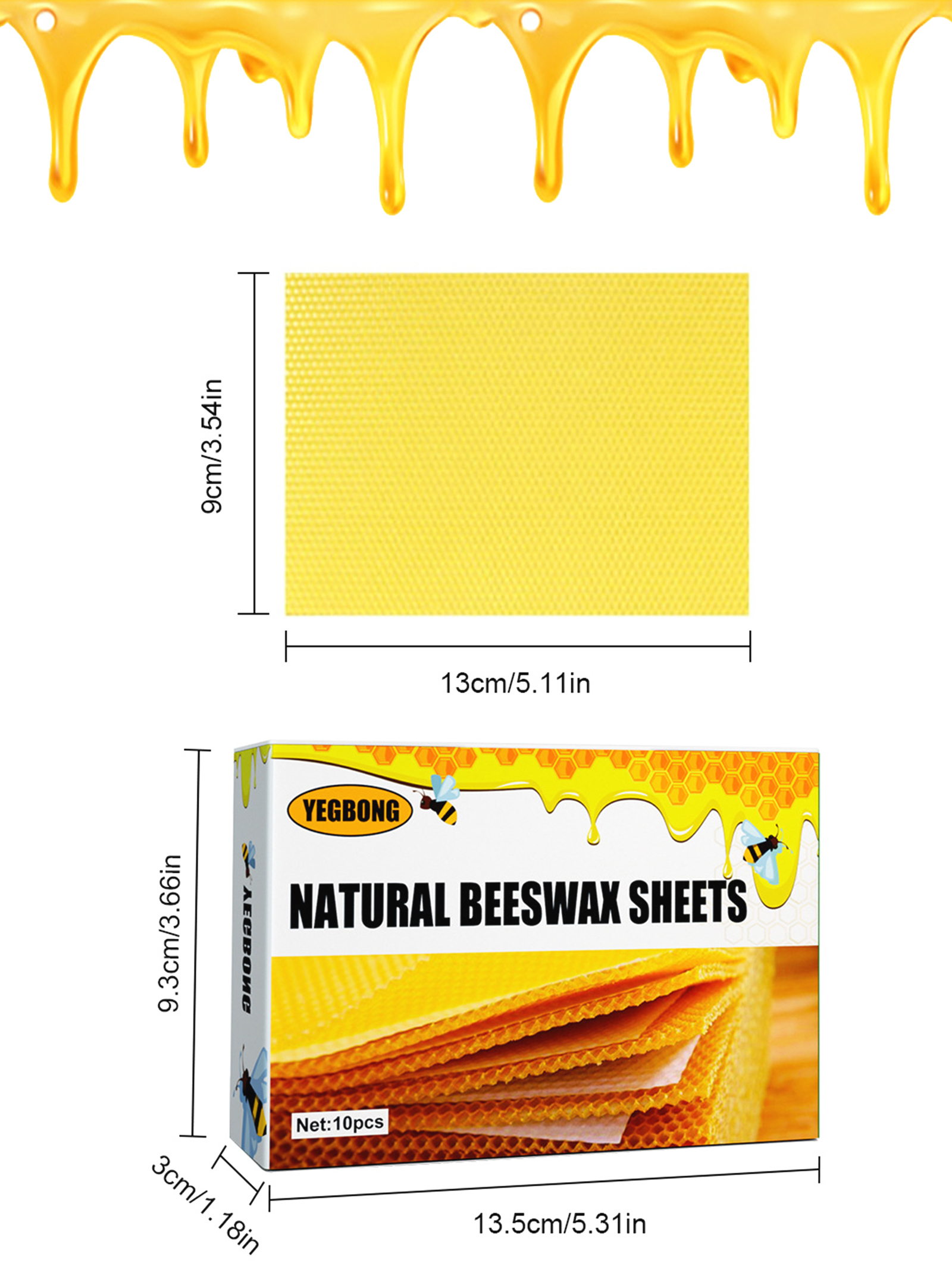 10Pcs Natural Honeycomb Bee Wa – Candle Making Experience Bewertung und Preis