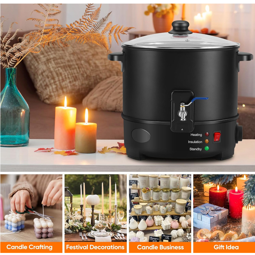 6L Small  Wax Melter Paraffin  – Candle Making Pot Bewertung und Preis