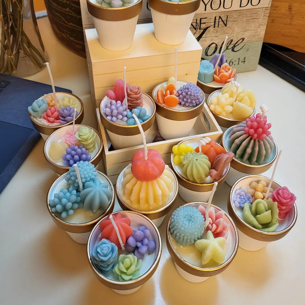 6pcs Succulent Silicone Candle – Candle Making Wax Melter Bewertung und Preis